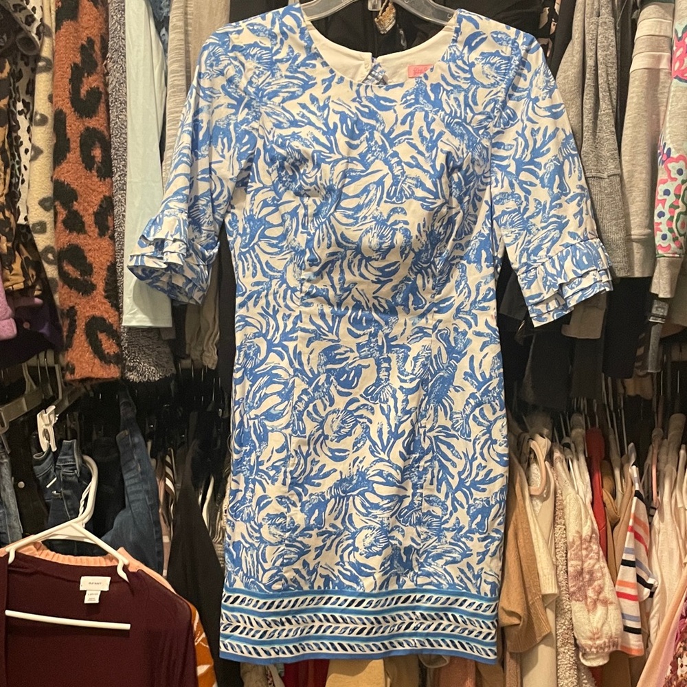 Lilly Pulitzer Blue and White Dress
